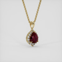 2.08 Ct. Ruby Pendant, 10K Yellow Gold 2