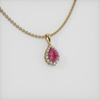 1.08 Ct. Padparadscha Sapphire Pendant, 14K Yellow Gold 2