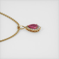 1.08 Ct. Padparadscha Sapphire Pendant, 14K Yellow Gold 3