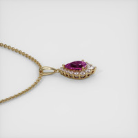 1.79 Ct. Pink Sapphire Pendant, 14K Yellow Gold 3