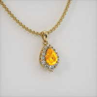 1.07 Ct. Sapphire Pendant, 14K Yellow Gold 2