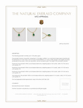 Emerald Pendant 2.64 Ct., 18K Yellow Gold Appraisal