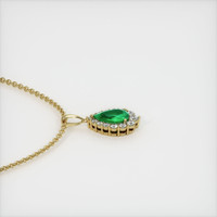 2.84 Ct. Emerald  Pendant - 18K Yellow Gold