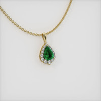 Halo Emerald Pendant 3.95 Ct., 18K Yellow Gold Preview
