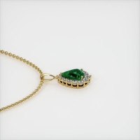Halo Emerald Pendant 3.95 Ct., 18K Yellow Gold Preview