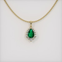 2.85 Ct. Emerald   Pendant, 18K Yellow Gold 1