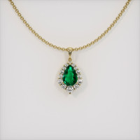 2.85 Ct. Emerald Pendant, 18K Yellow Gold 1