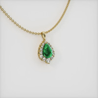 2.85 Ct. Emerald Pendant, 18K Yellow Gold 2