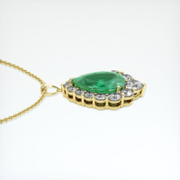 8.60 Ct. Emerald Pendant, 18K Yellow Gold 3