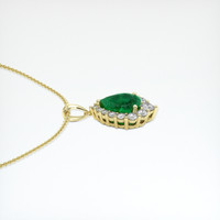 1.04 Ct. Emerald Pendant, 18K Yellow Gold 3