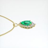 2.33 Ct. Emerald Pendant, 18K Yellow Gold 3