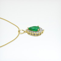 0.61 Ct. Emerald Pendant, 18K Yellow Gold 3