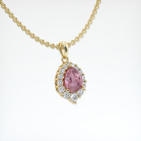 1.01 Ct. Sapphire Pendant, 18K Yellow Gold 2