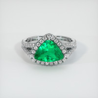 2.32 Ct. Emerald  Ring - Platinum 950