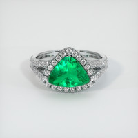 2.32 Ct. Emerald Ring, Platinum 950 1