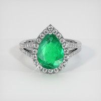 2.34 Ct. Emerald Ring, Platinum 950 1