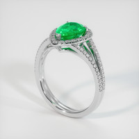 1.72 Ct. Emerald Ring, Platinum 950 2