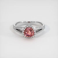 1.06 Ct. Padparadscha Sapphire Ring, Platinum 950 1