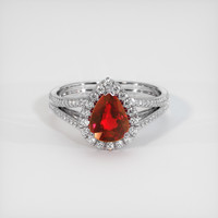 1.18 Ct. Ruby Ring, Platinum 950 1