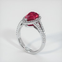 2.80 Ct. Ruby Ring, Platinum 950 2