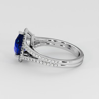 2.01 Ct. Blue Sapphire Ring, Platinum 950 4