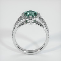 1.72 Ct. Bluish Green Sapphire Ring, Platinum 950 3