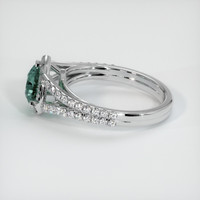 1.72 Ct. Bluish Green Sapphire Ring, Platinum 950 4