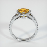 1.47 Ct. Orangish Yellow Sapphire Ring, Platinum 950 3