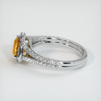 1.47 Ct. Orangish Yellow Sapphire Ring, Platinum 950 4