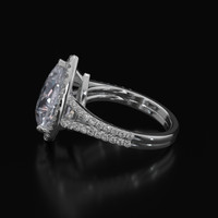 6.83 Ct. White Sapphire Ring, Platinum 950 4