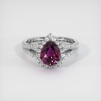 2.03 Ct. Pinkish Purple Sapphire Ring, Platinum 950 1