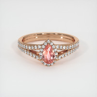 0.83 Ct. Sapphire Ring, 14K Rose Gold 1