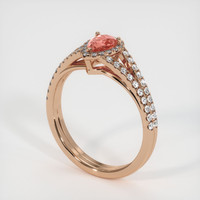 0.83 Ct. Sapphire Ring, 14K Rose Gold 2
