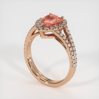 2.00 Ct. Sapphire Ring, 14K Rose Gold 2