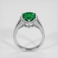 3.38 Ct. Emerald Ring, Silver 3
