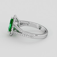 1.42 Ct. Emerald Ring, Silver 4