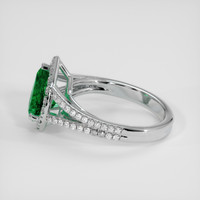 1.61 Ct. Emerald Ring, Silver 4