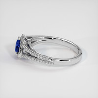 0.70 Ct. Blue Sapphire Ring, 10K White Gold 4