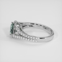 1.22 Ct. Bluish Grey Sapphire Ring, 10K White Gold 4