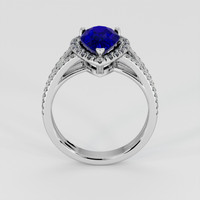 2.55 Ct. Blue Sapphire Ring, 14K White Gold 3