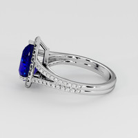 2.55 Ct. Blue Sapphire Ring, 14K White Gold 4