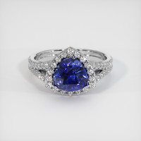 2.68 Ct. Sapphire Ring, 14K White Gold 1