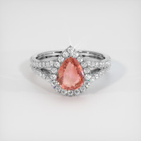 2.00 Ct. Sapphire Ring, 14K White Gold 1
