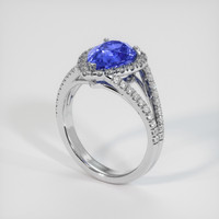 2.78 Ct. Color Change Sapphire Ring, 14K White Gold 2