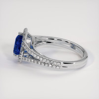 1.56 Ct. Blue Sapphire Ring, 14K White Gold 4