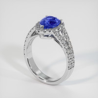 2.03 Ct. Blue Sapphire Ring, 14K White Gold 2