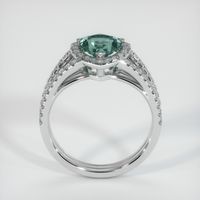 1.72 Ct. Bluish Green Sapphire Ring, 14K White Gold 3