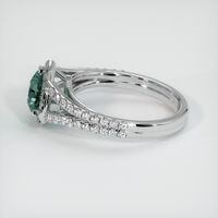1.72 Ct. Bluish Green Sapphire Ring, 14K White Gold 4