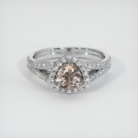 0.91 Ct. Sapphire Ring, 14K White Gold 1