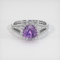 1.64 Ct. Sapphire Ring, 14K White Gold 1